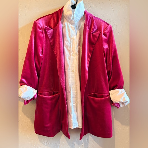 Entro Fuchsia Satin Blazer - Picture 2 of 2